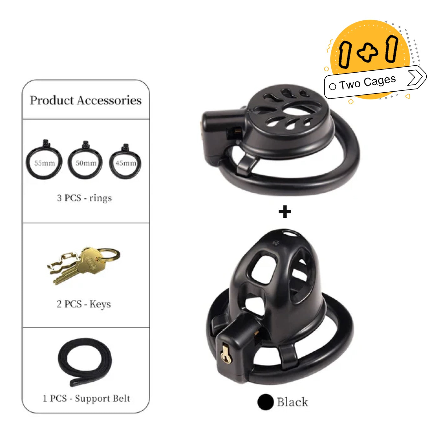 Small Dual Cage Chastity Set