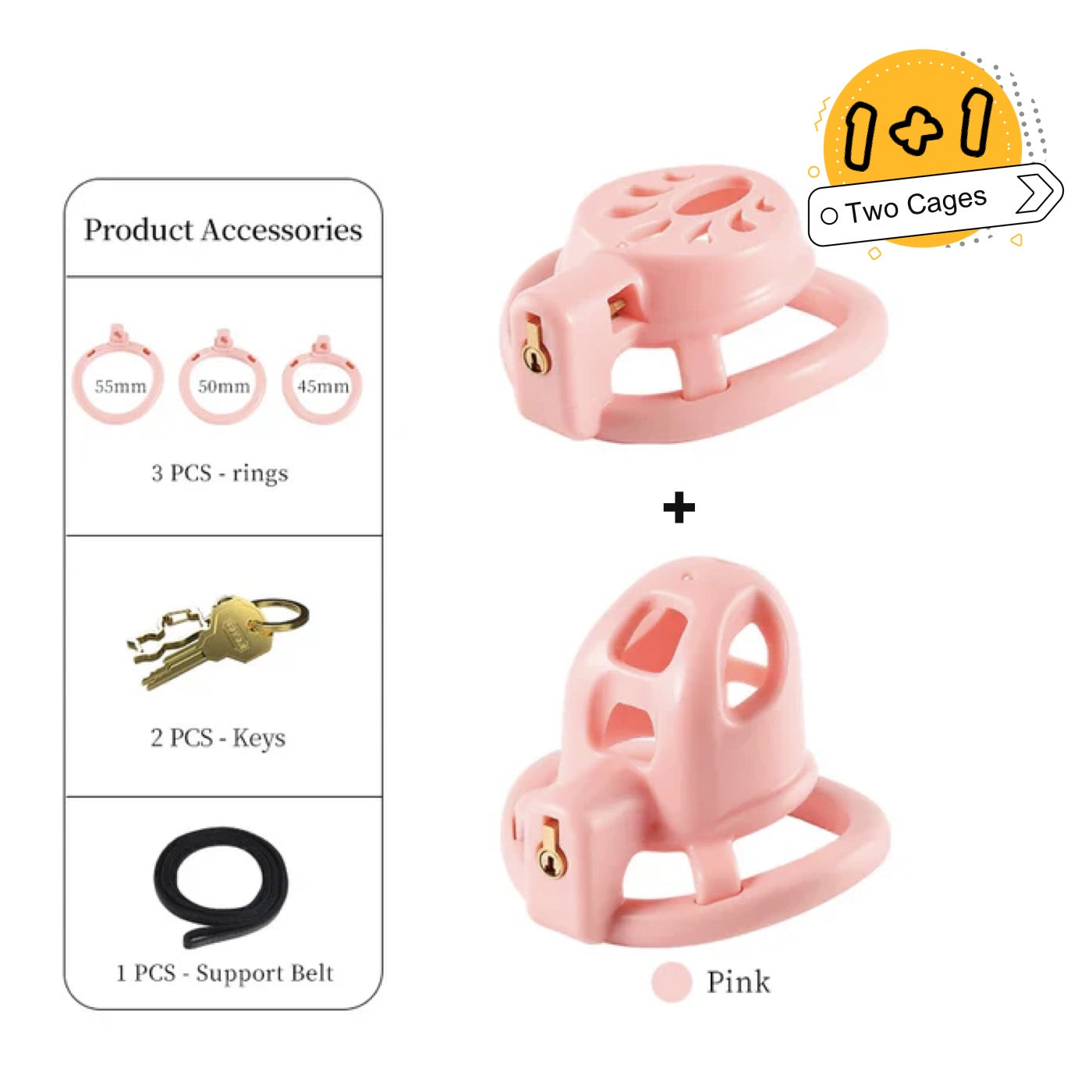 Small Dual Cage Chastity Set