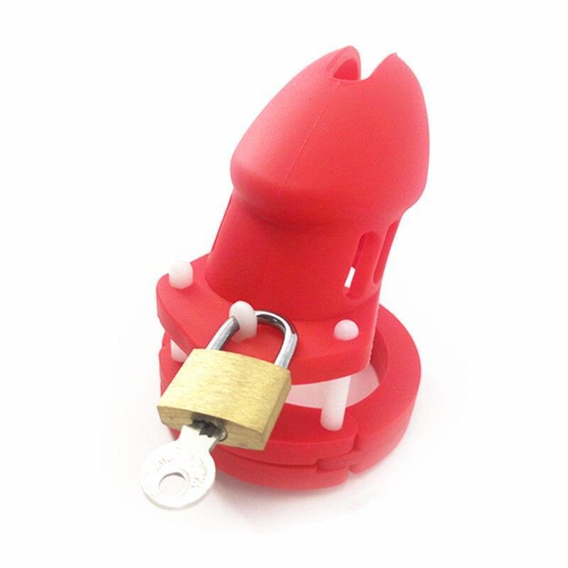 Cage de chasteté en silicone CB6000S Rouge
