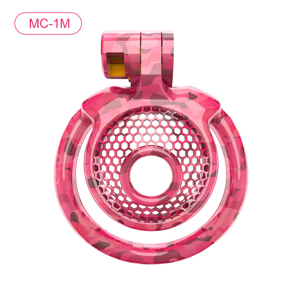 Pink Camouflage Chastity Cage