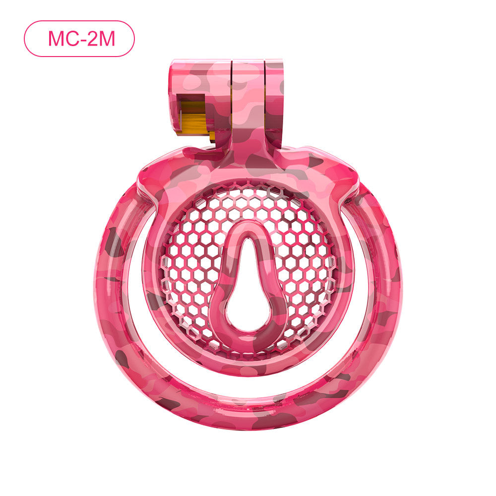 Pink Camouflage Chastity Cage