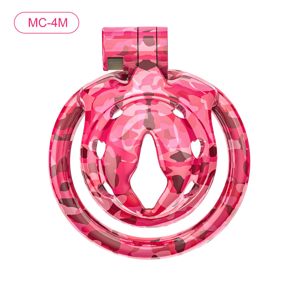 Pink Camouflage Chastity Cage