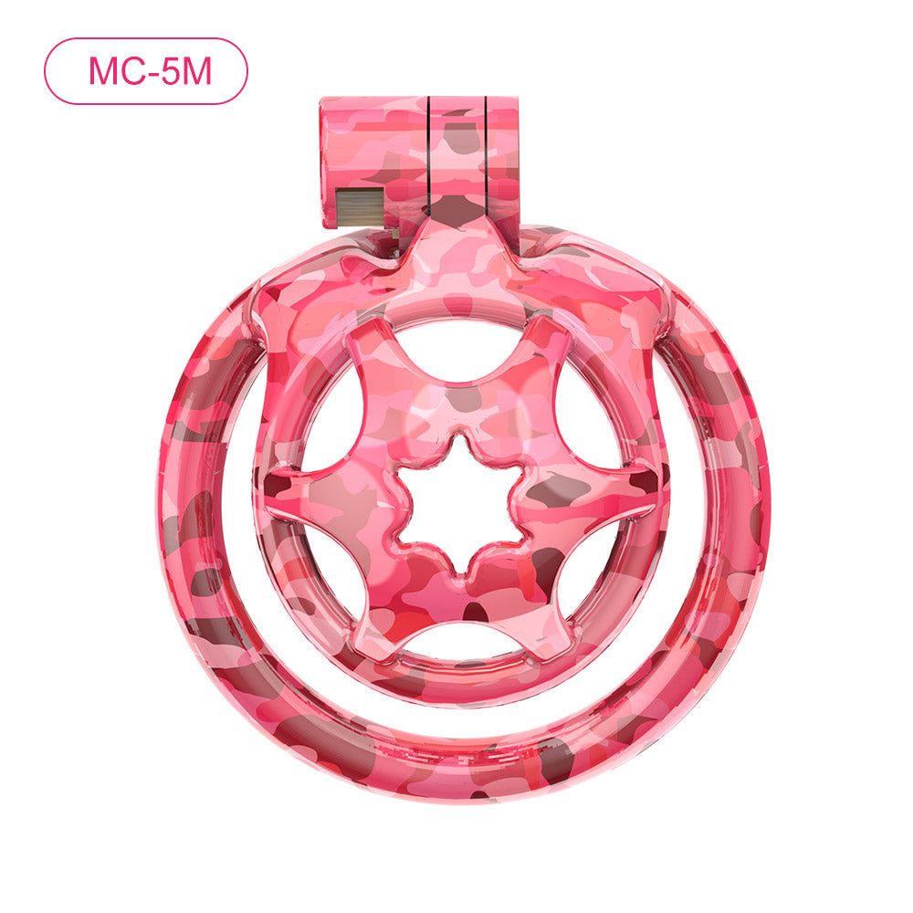 Pink Camouflage Chastity Cage