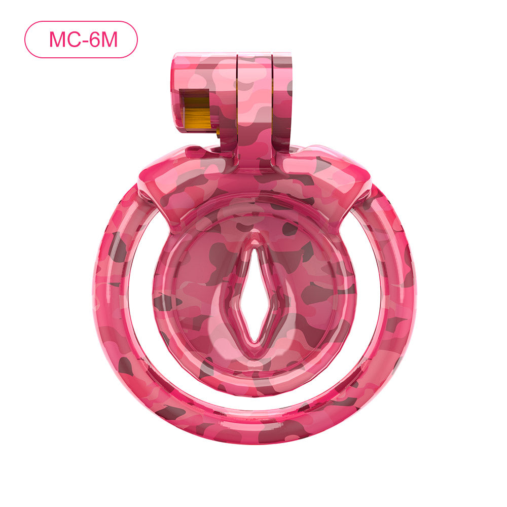 Pink Camouflage Chastity Cage