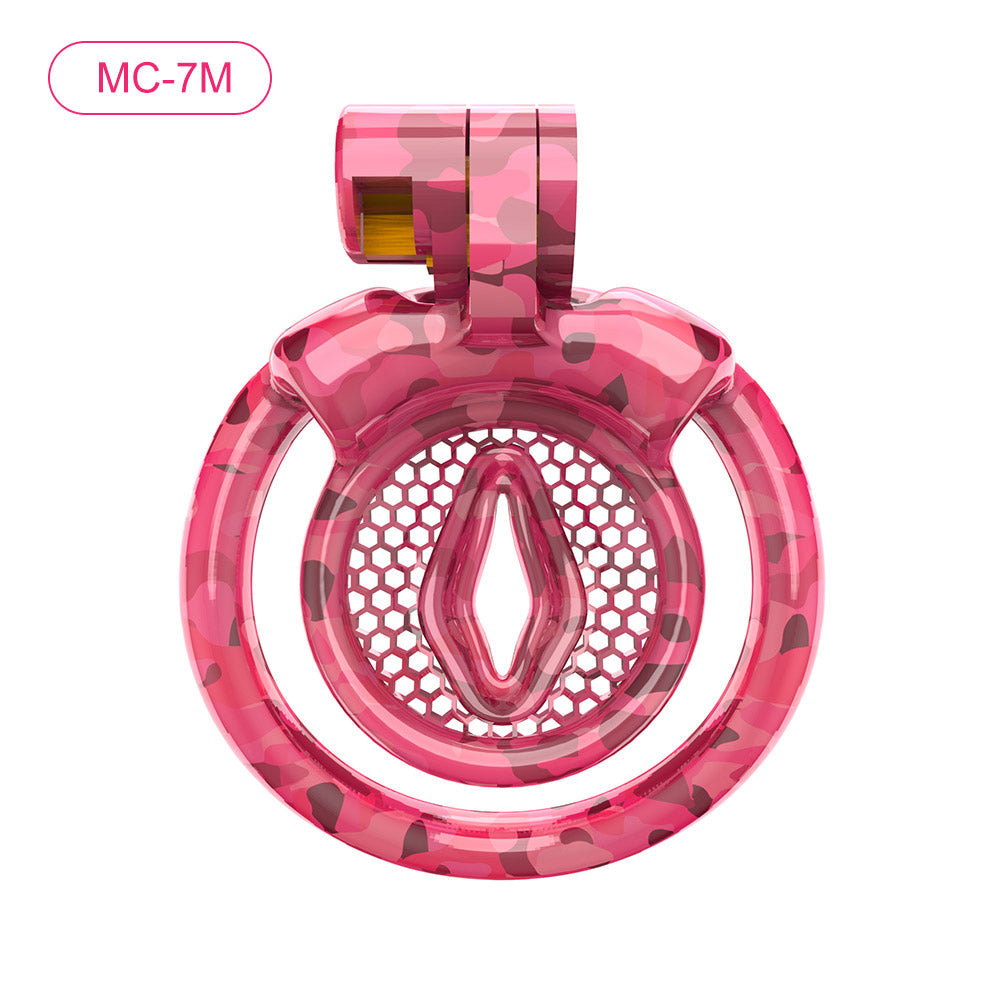 Pink Camouflage Chastity Cage