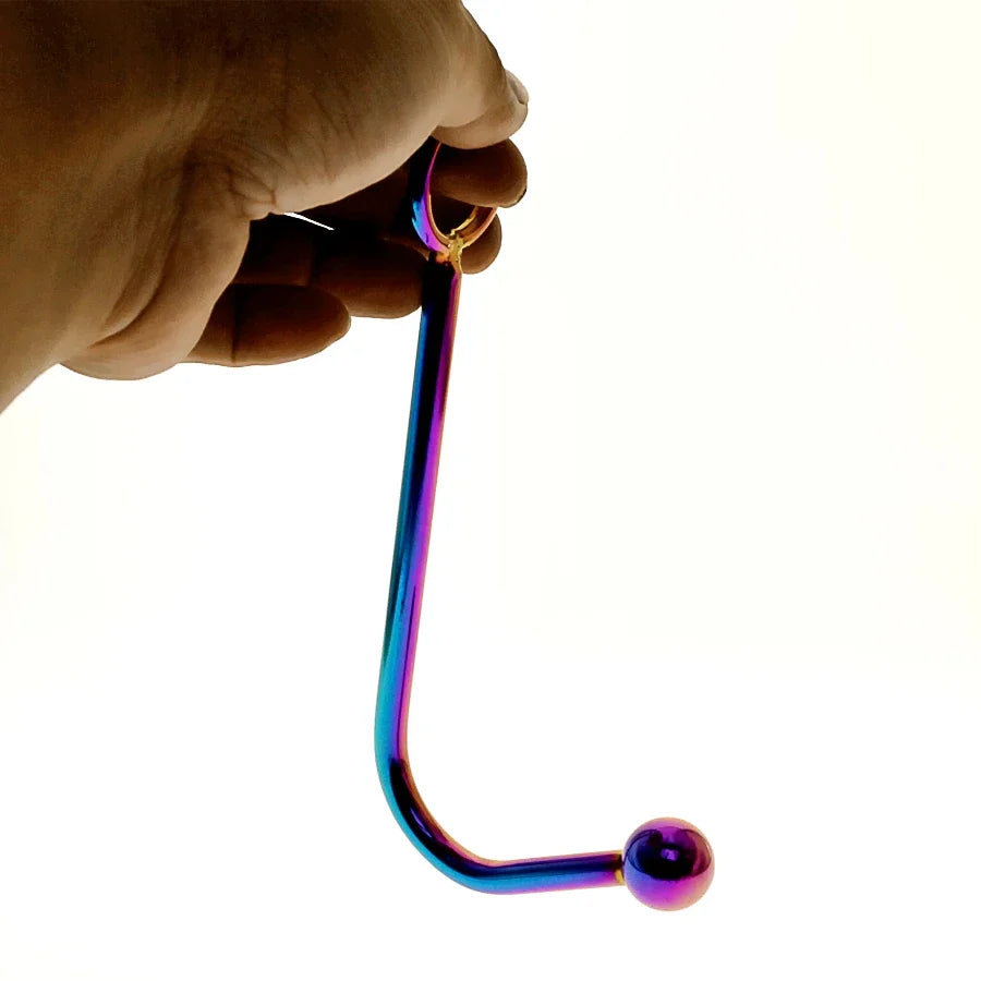 Crochet anal arc-en-ciel en acier inoxydable