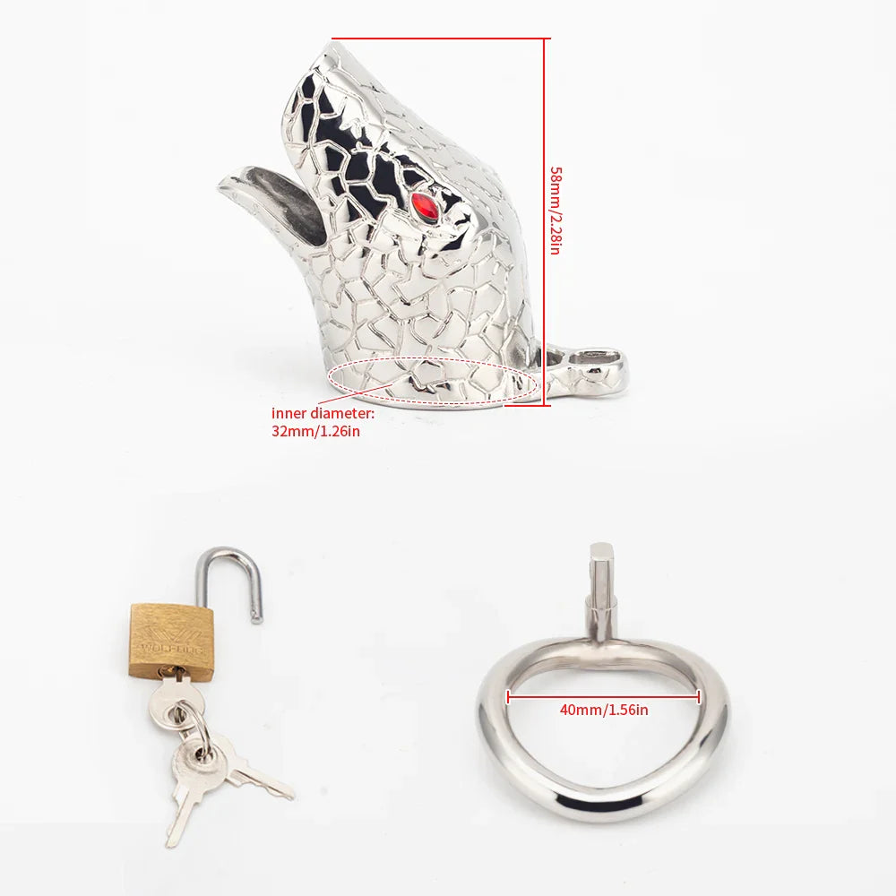 Snakehead Chastity Cage