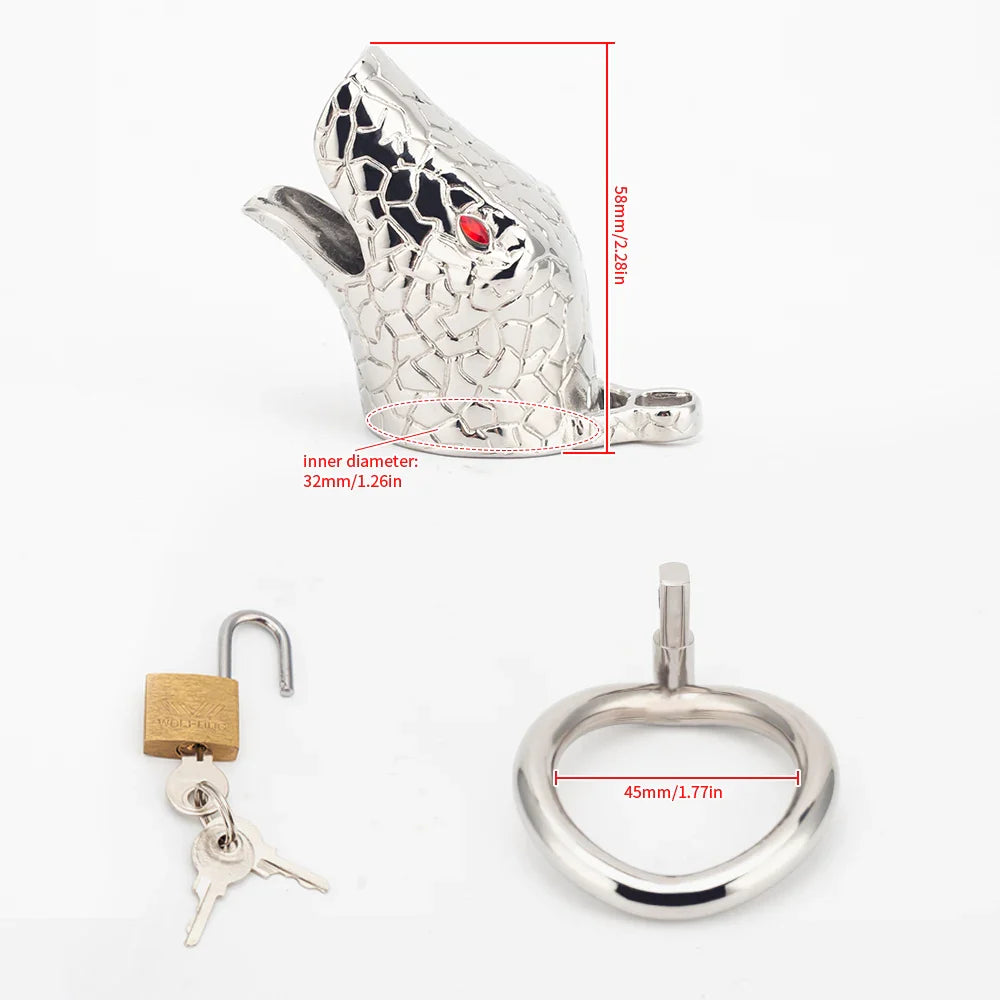 Snakehead Chastity Cage