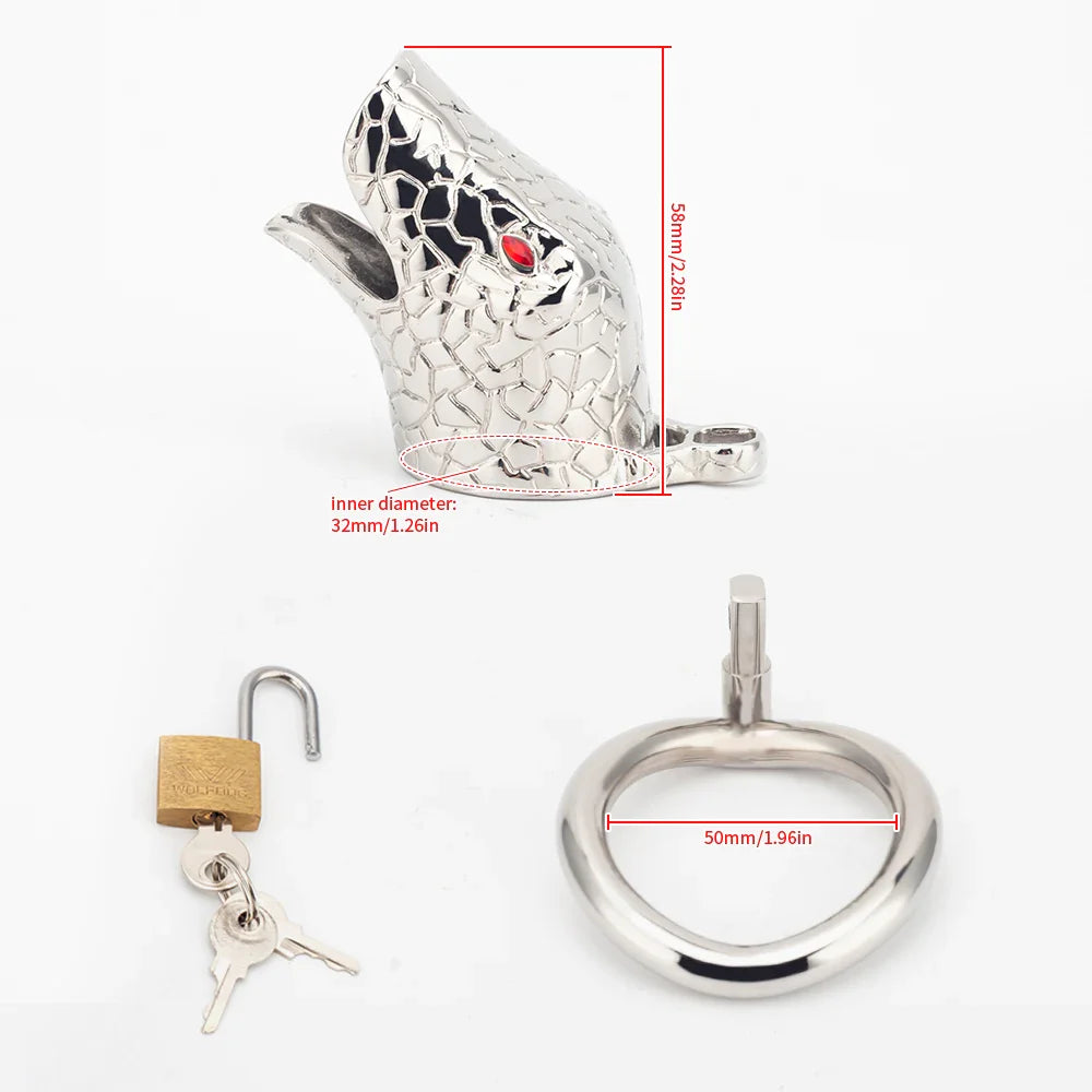 Snakehead Chastity Cage