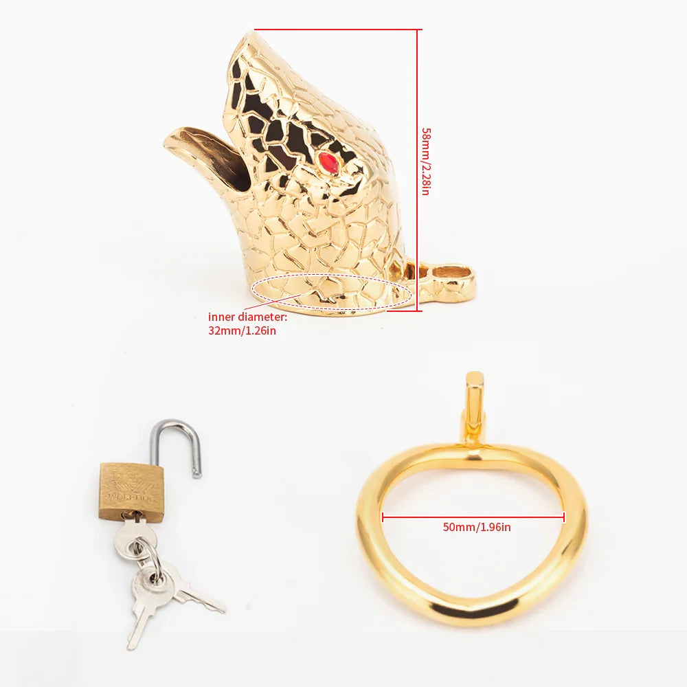 Snakehead Chastity Cage