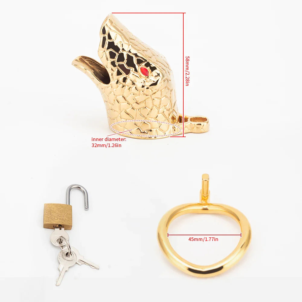 Snakehead Chastity Cage