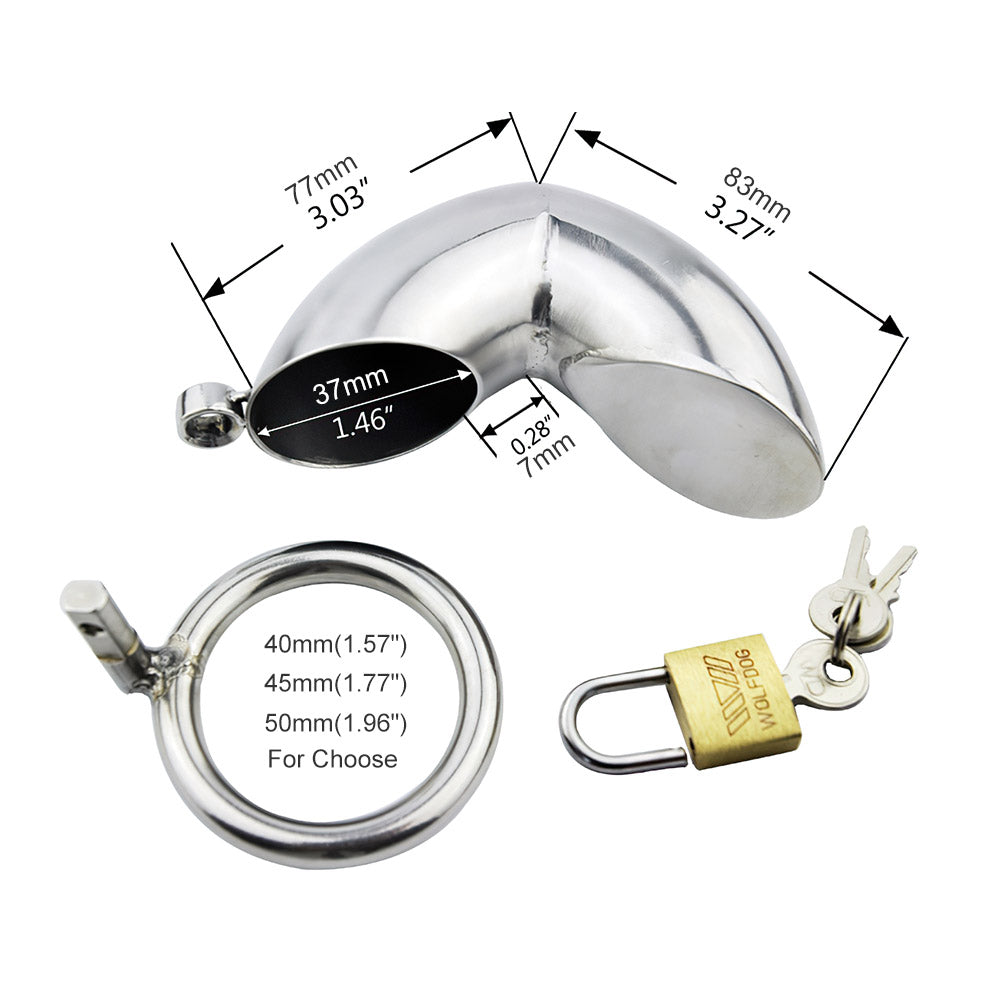 Stainless Steel Male Chastity