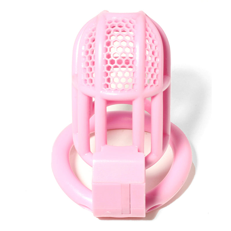 Lockable Honeycomb Chastity Device With 4 Rings