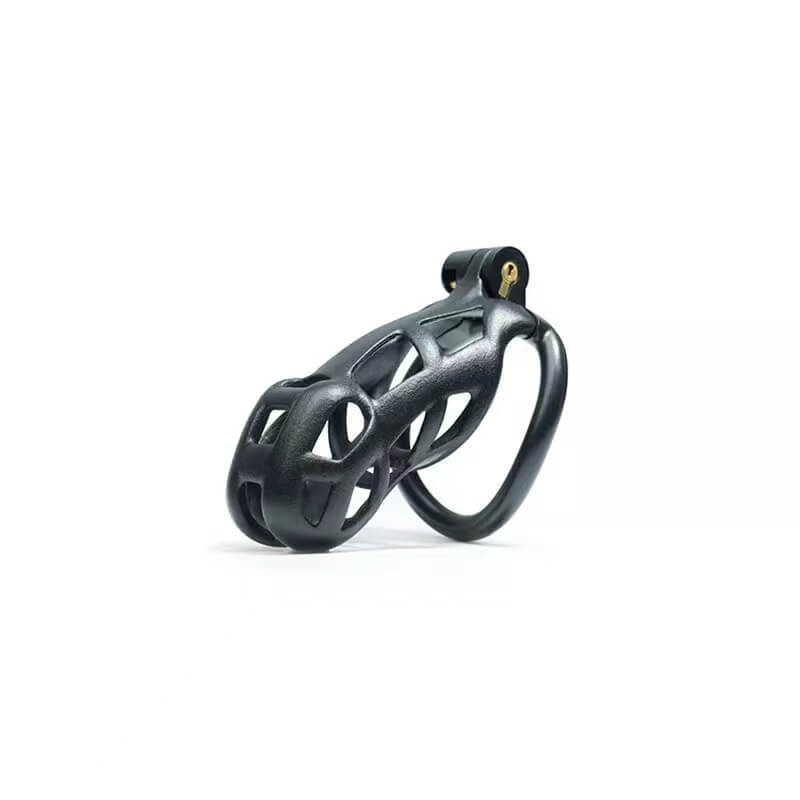 Schwarzes Cobra-Keuschheitskäfig-Set, 4,5 bis 10,5 cm lang