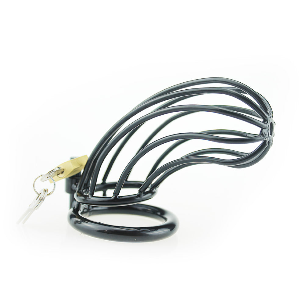 Black Metal Chastity Cage