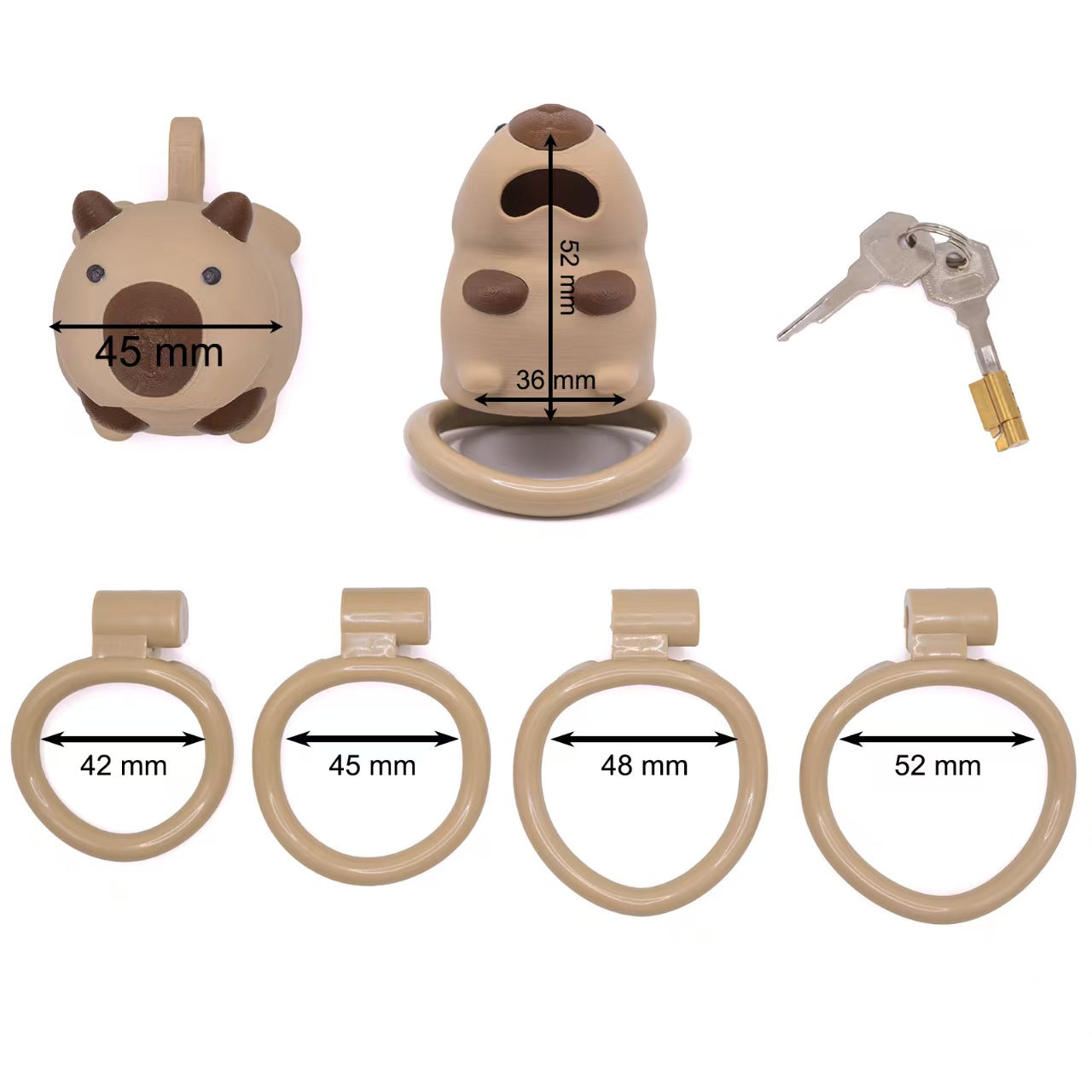 Capybara Dog Slave Chastity Cage 7