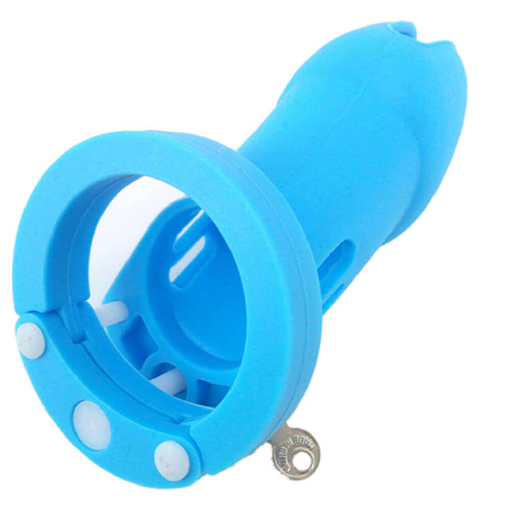 Cage de chasteté en silicone CB6000 Bleu