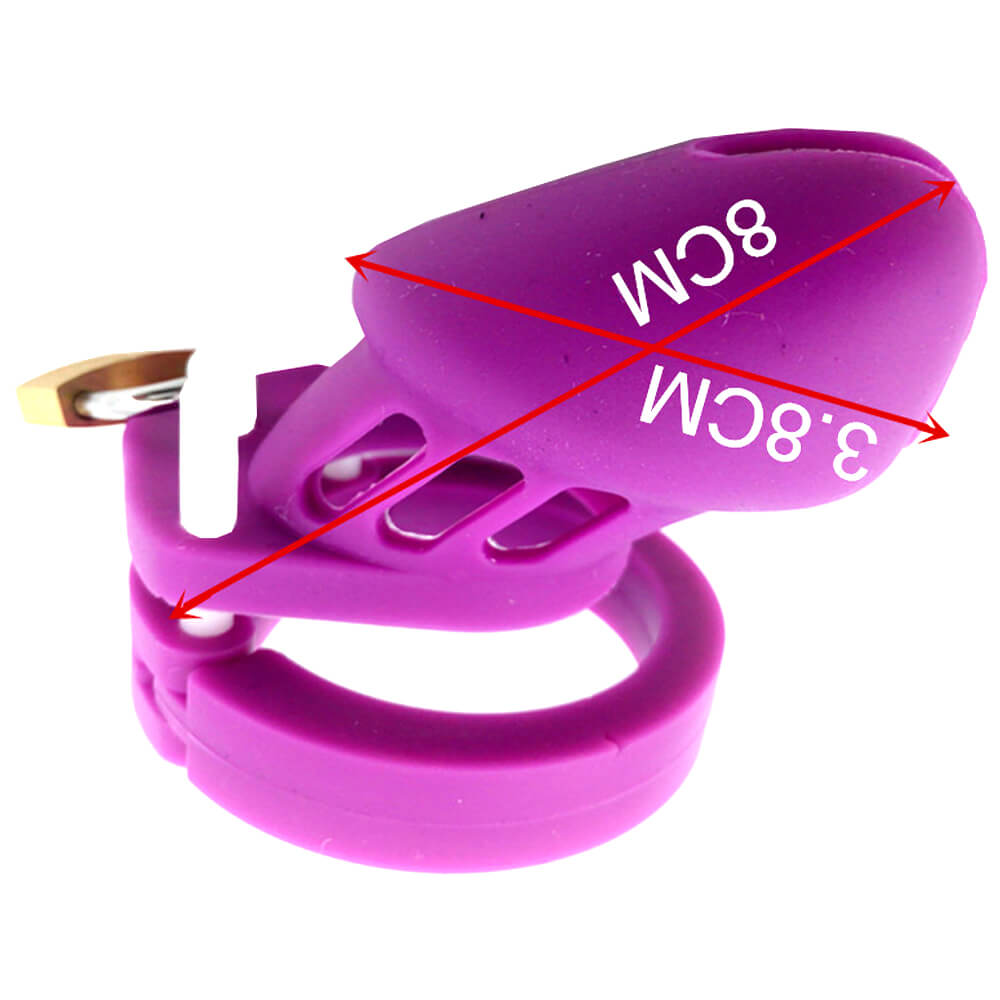 Cage de chasteté en silicone CB6000S Violet