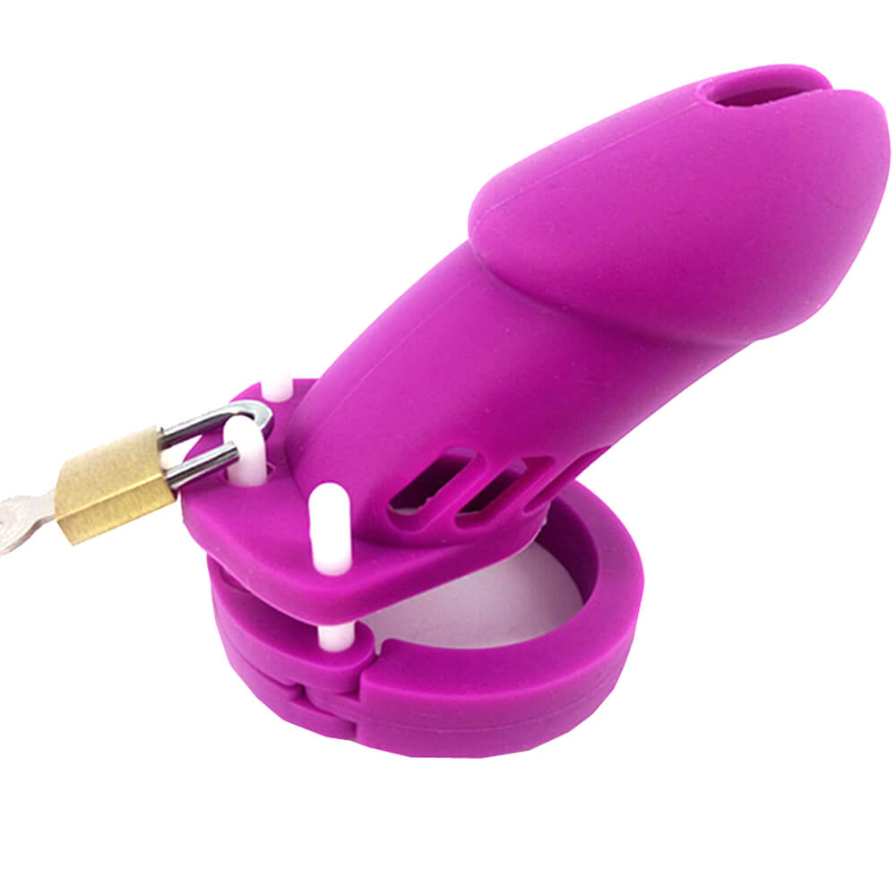 Cage de chasteté en silicone CB6000 Violet