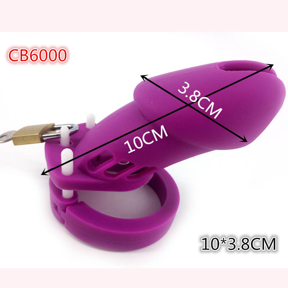 Cage de chasteté en silicone CB6000 Violet