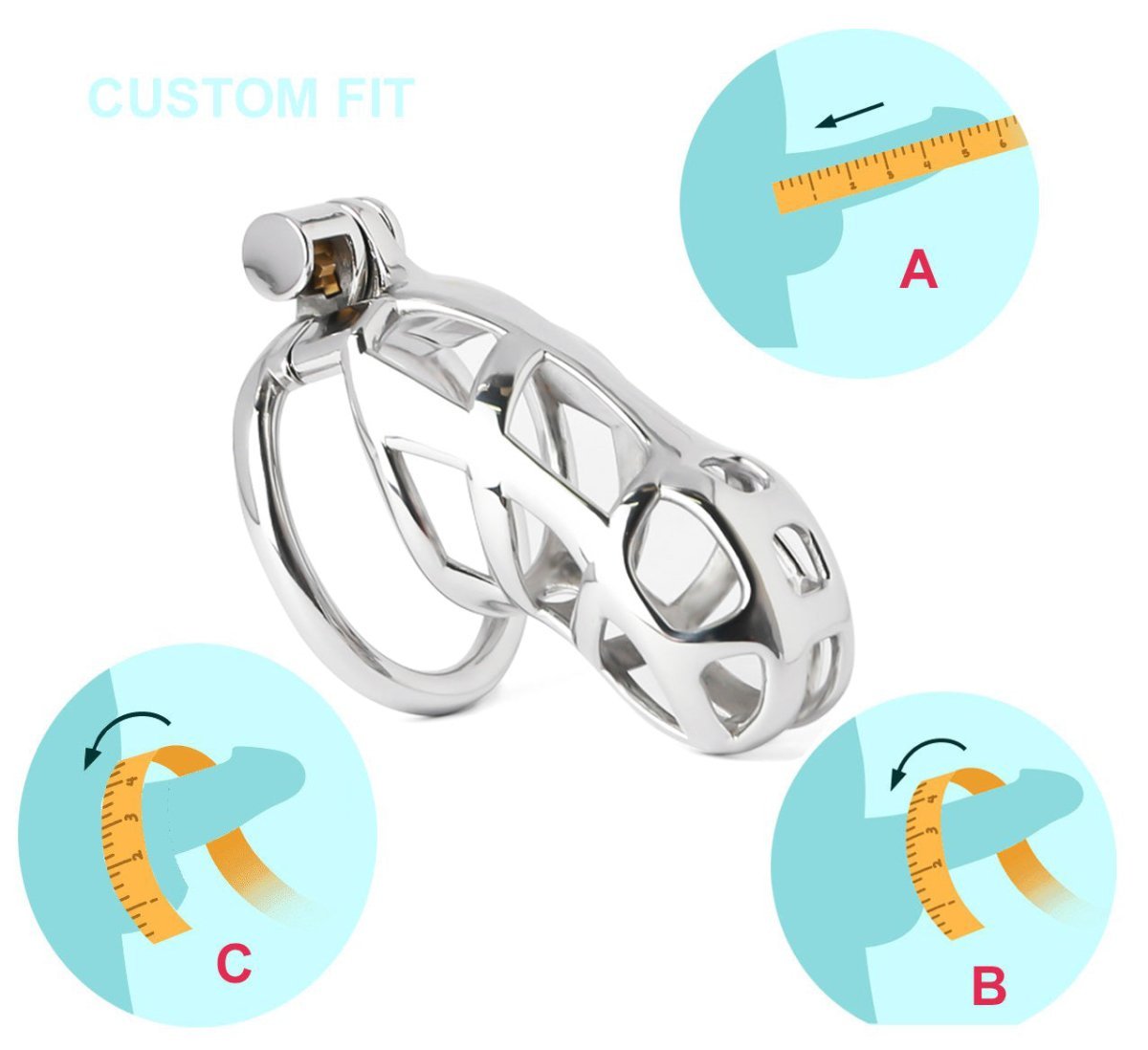 Custom Chastity Cage Steel Mamba