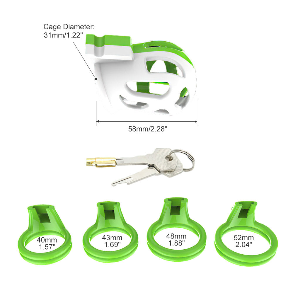 Green Chastity Cage