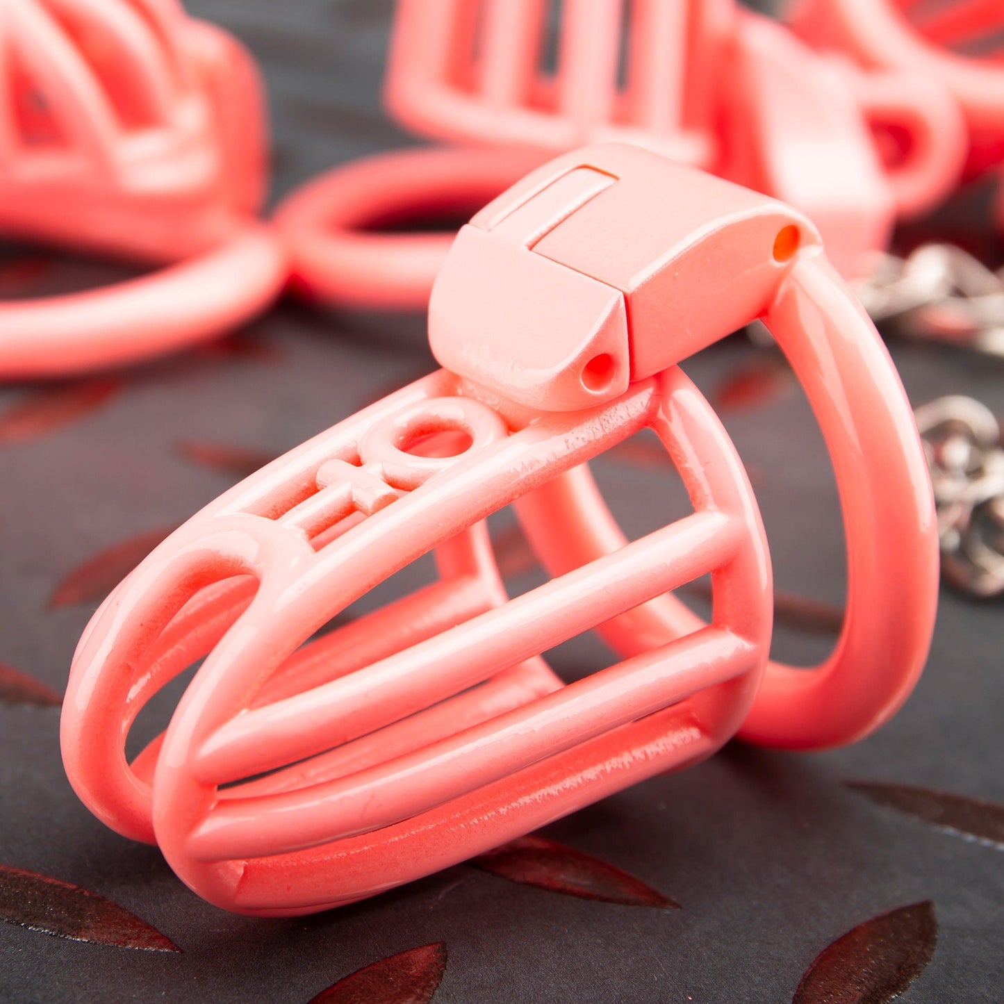 Pink 3D Printed Custom Cock Cage