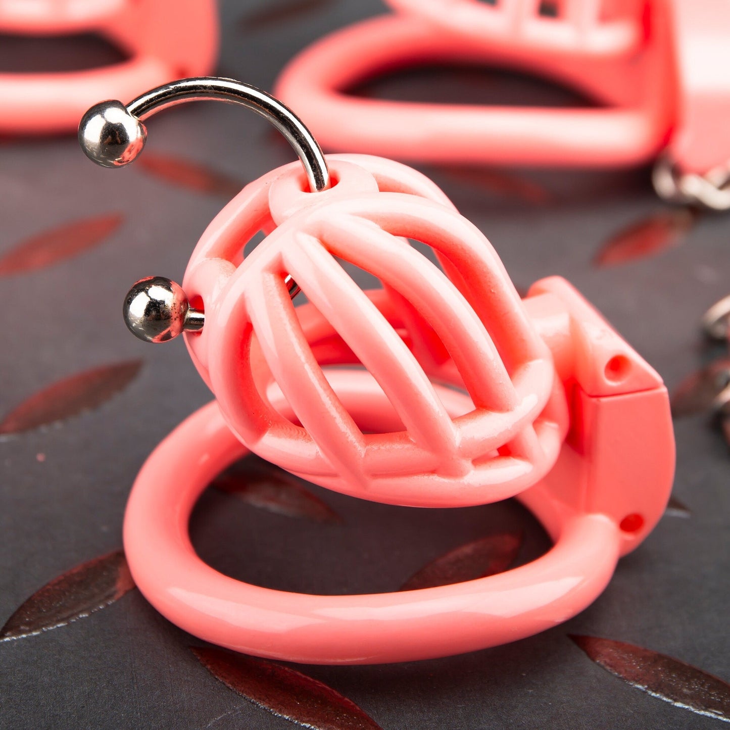 Pink 3D Printed Custom Cock Cage