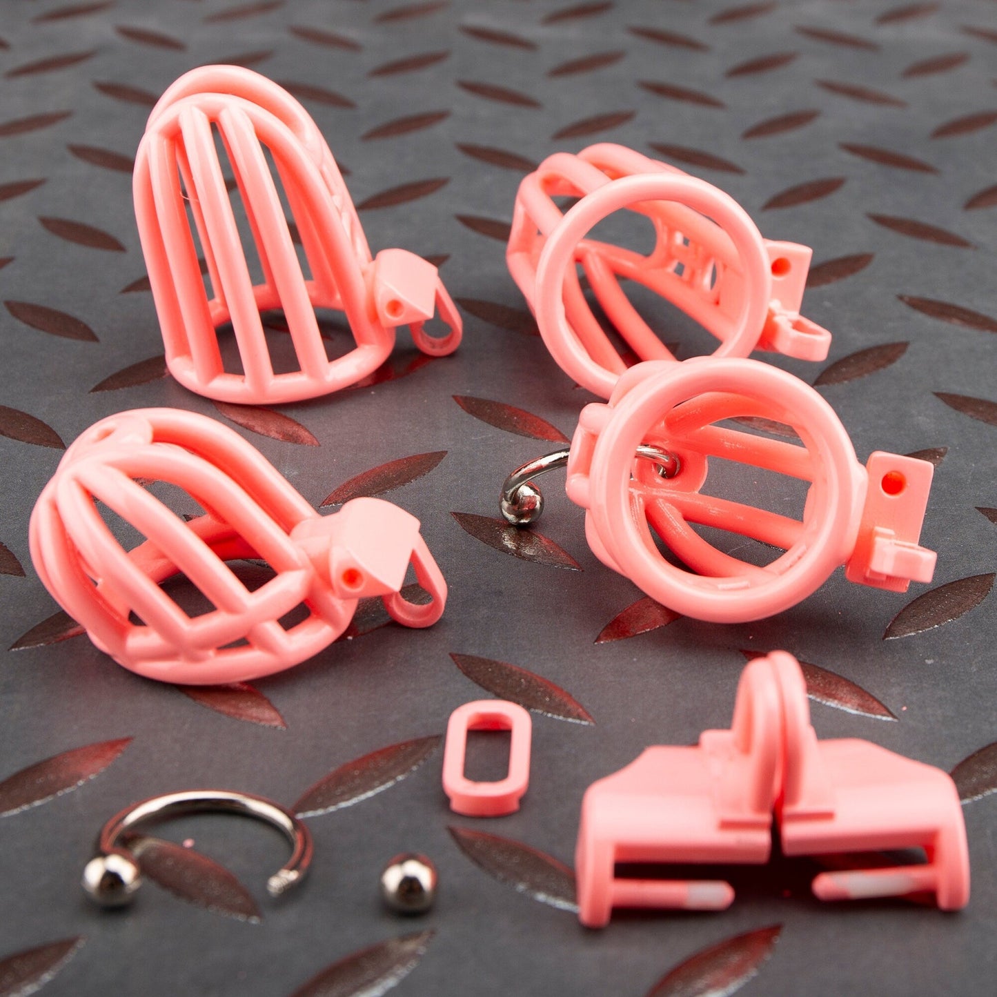 Pink 3D Printed Custom Cock Cage