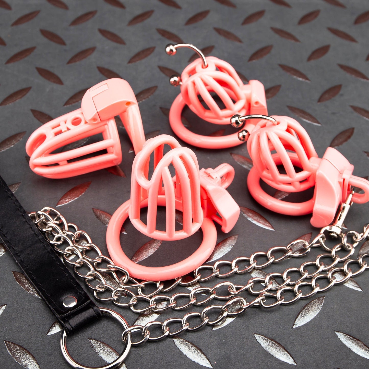 Pink 3D Printed Custom Cock Cage