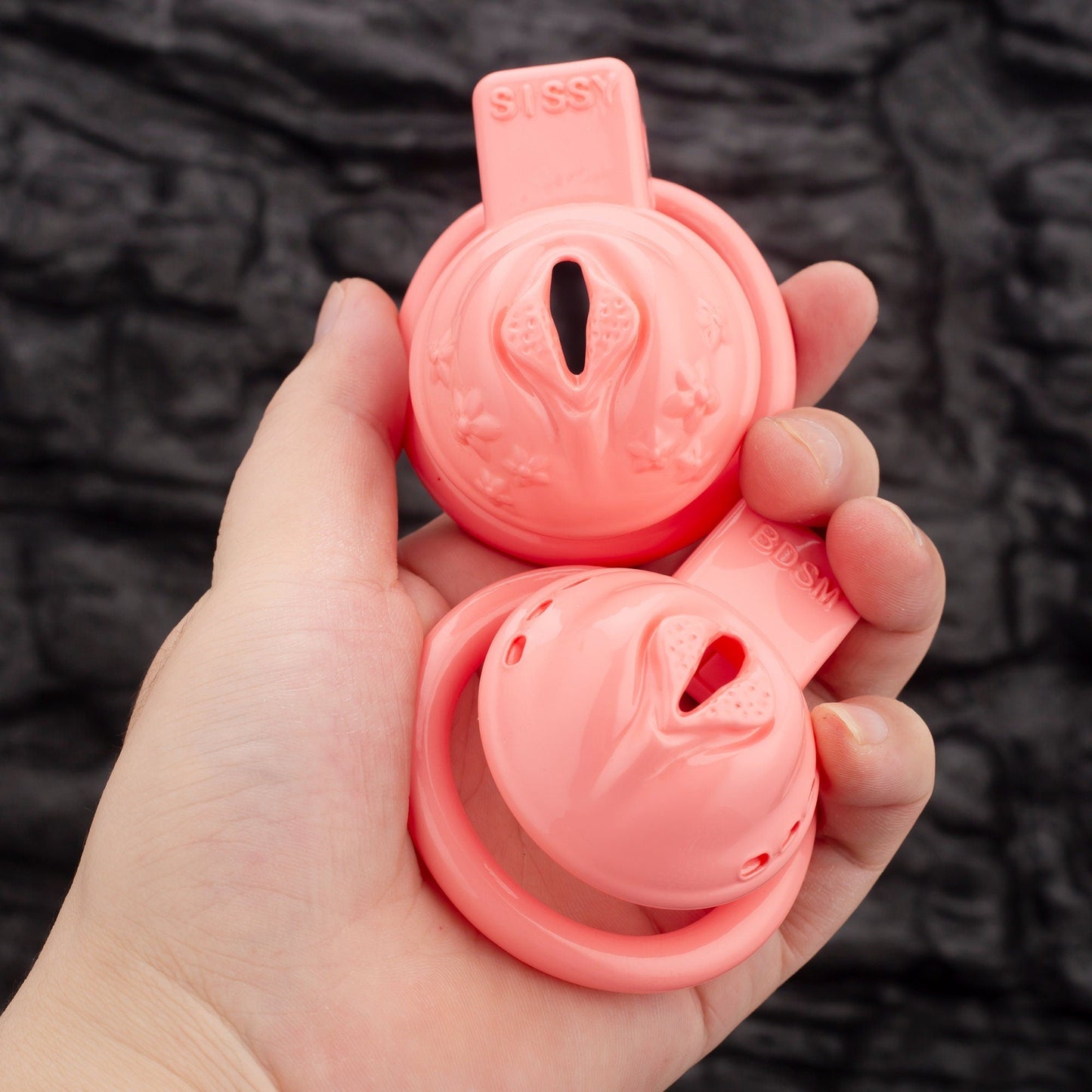 Custom Cock Cage Pink Pussy Cage
