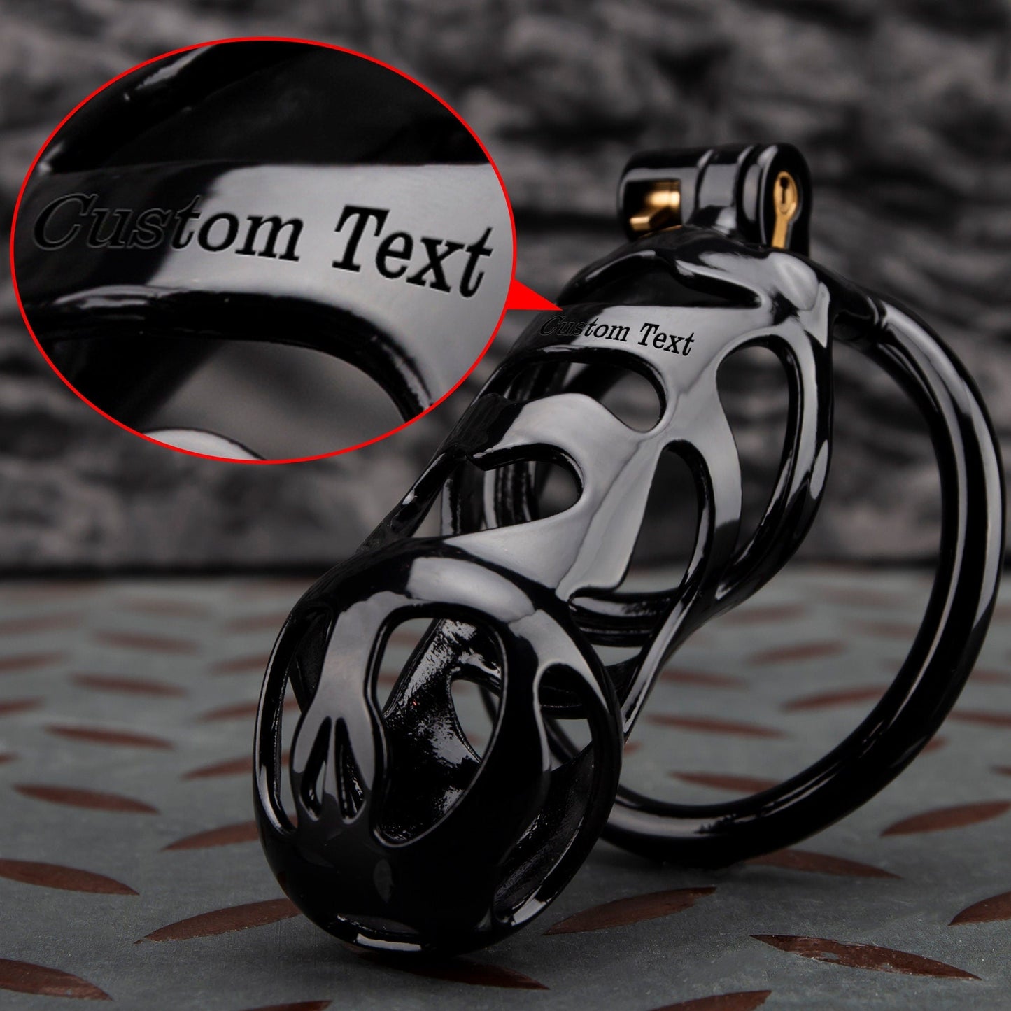 Engraving Text Custom Chastity Cage