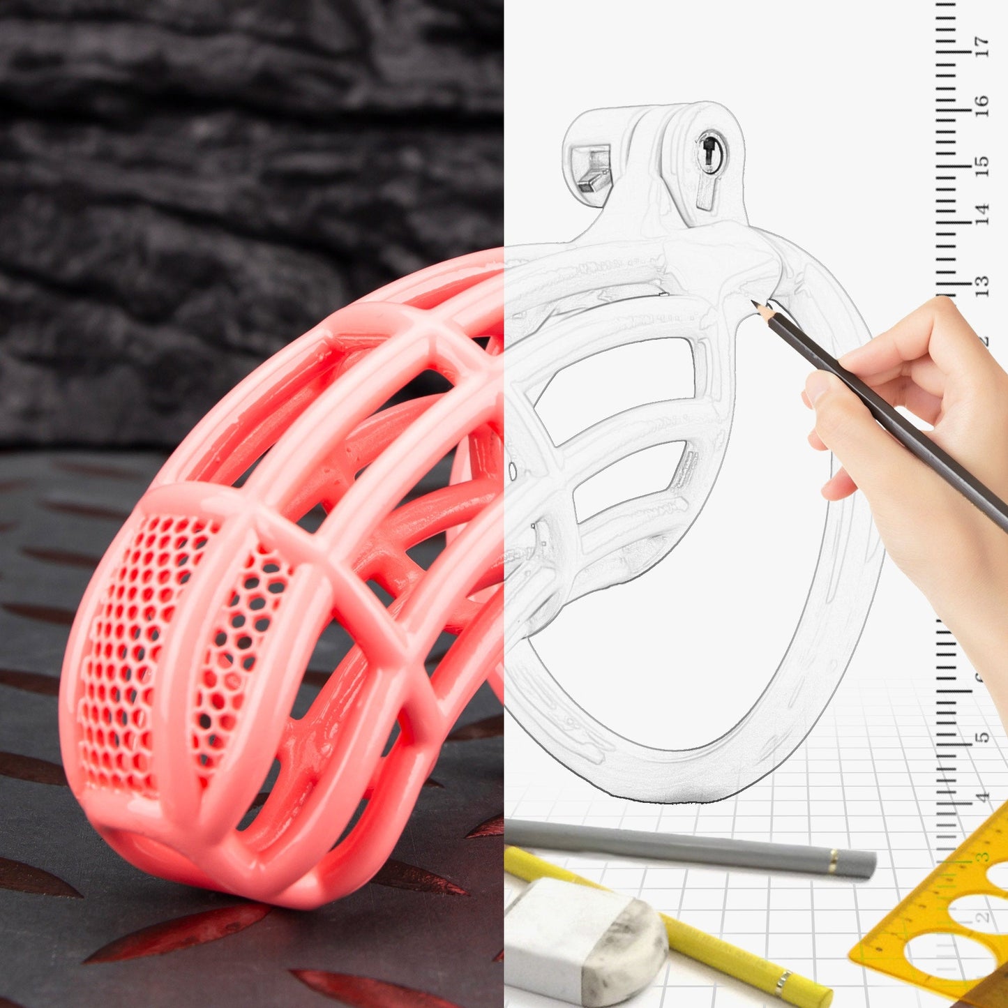 Custom Chastity Cage Pink