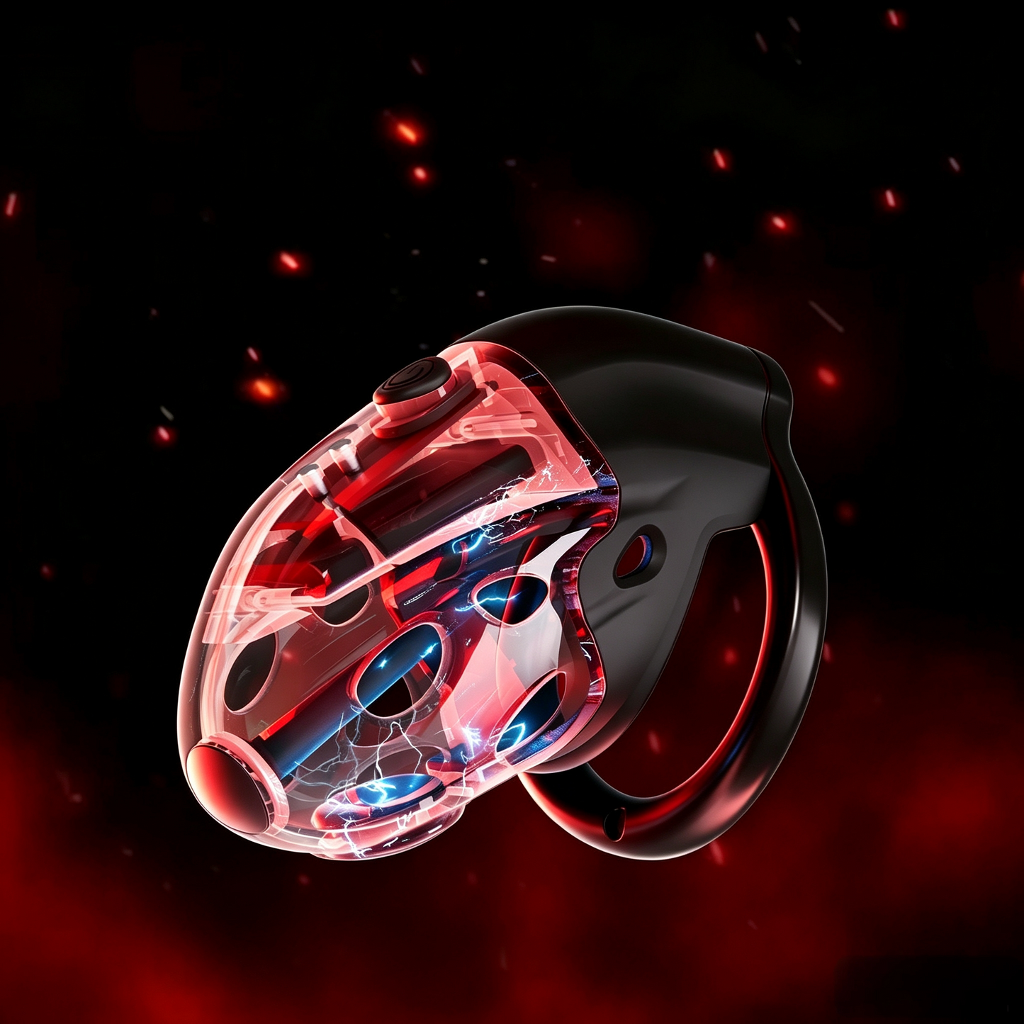 Lockink Retractable Estim Chastity Cage with Vibrating & Shocking, product view 14