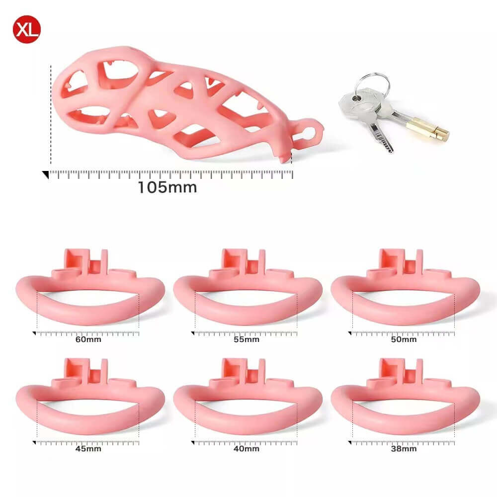 Spiked Pink Mamba Chastity Cage