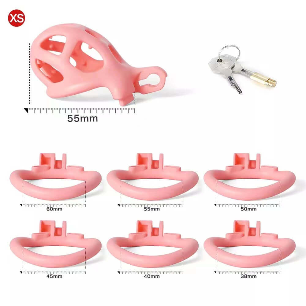 Spiked Pink Mamba Chastity Cage