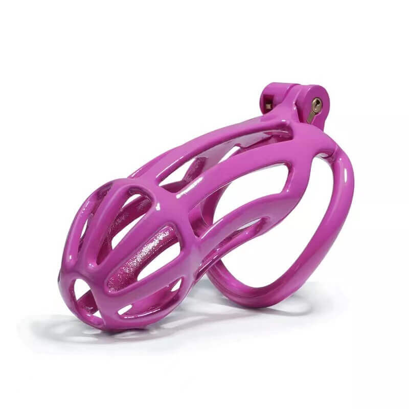Kit de cage de chasteté Purple Stripe Cobra de 1,77 à 4,13 pouces de long