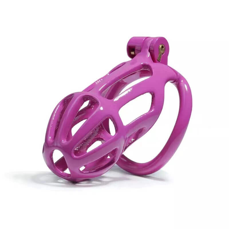 Kit de cage de chasteté Purple Stripe Cobra de 1,77 à 4,13 pouces de long