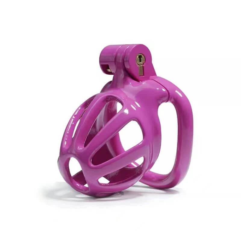 Kit de cage de chasteté Purple Stripe Cobra de 1,77 à 4,13 pouces de long