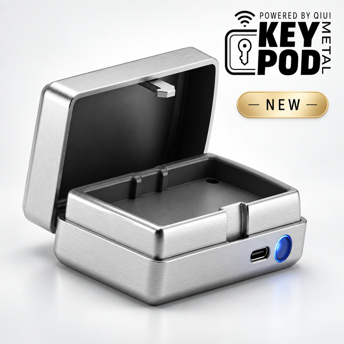QIUI Couples Remote Keyholding Box – App-Controlled Metal Key Pod