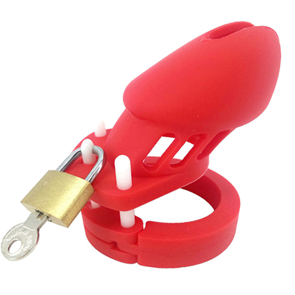 Cage de chasteté en silicone CB6000S Rouge