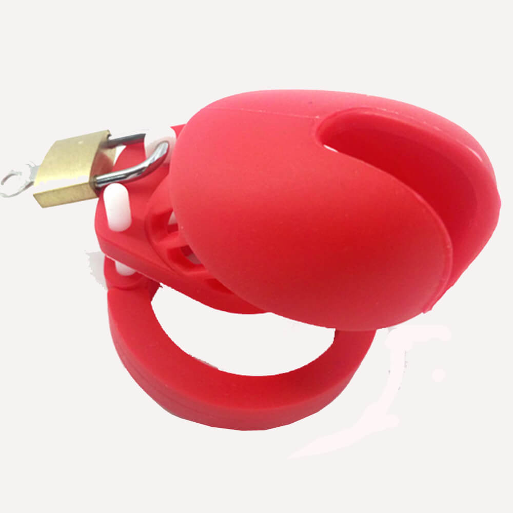 Cage de chasteté en silicone CB6000S Rouge