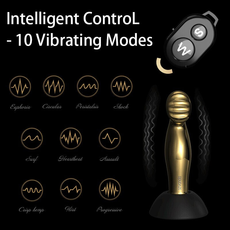 Vibromasseur anal à 10 fréquences avec télécommande