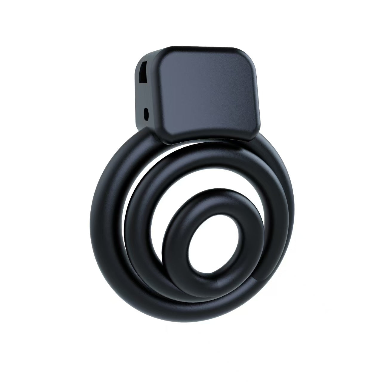 3D Black Whirlwind Chastity Device