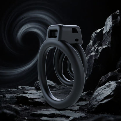 3D Black Whirlwind Chastity Device