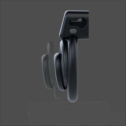 3D Black Whirlwind Chastity Device