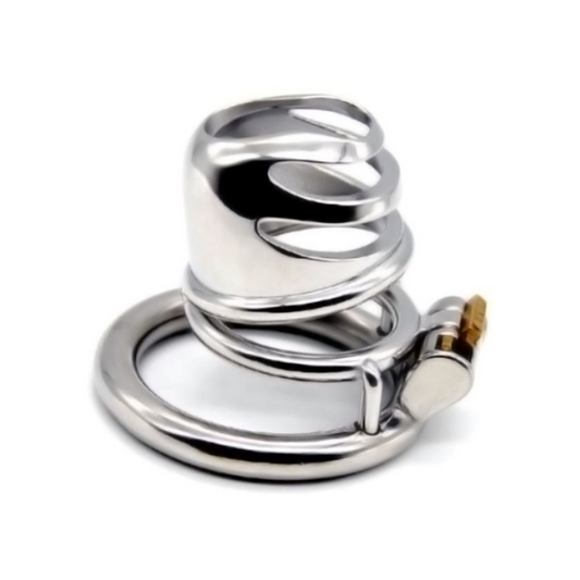 Big Urine Mouth Steel Chastity Cage(1.54")