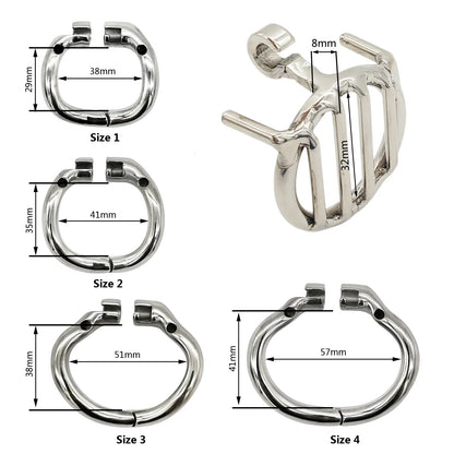 Newest Flat Cage Stainless Steel Male Chastity Device