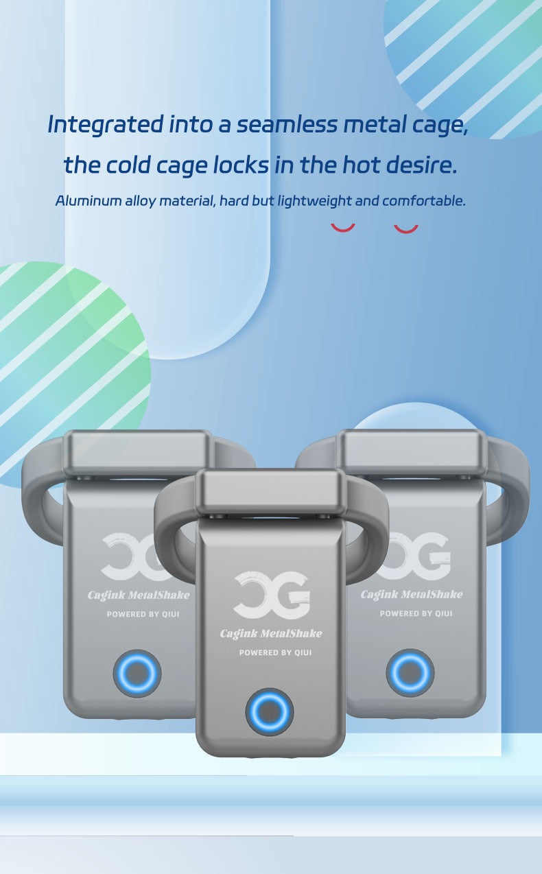 NEW Cagink Metal Vibrating Chastity Cage Remotely - 9