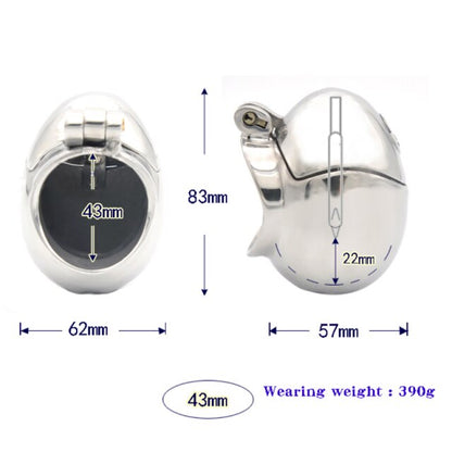 Cage à pénis en acier inoxydable en forme d'œuf